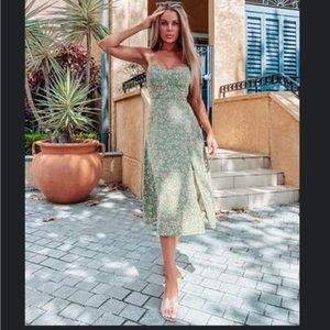 Fortunate one green dress L